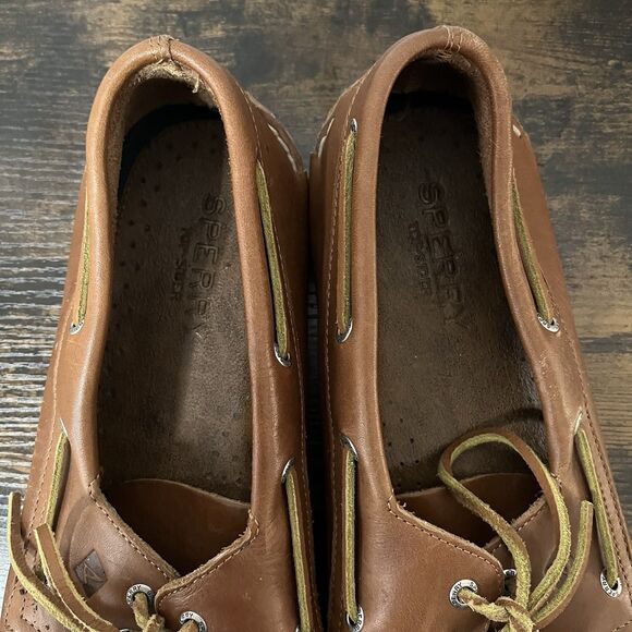 Sperry Men’s Leather Topsider 2-Eye Boat Shoe Loafer 14W Casual Deck Shoes - Picture 2 of 11